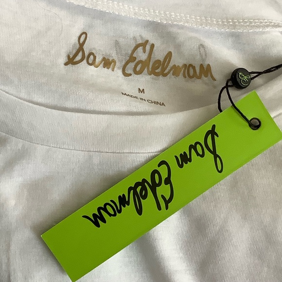 π·NWT SAM EDELMAN White Cold-Shoulder Top - Picture 9 of 9